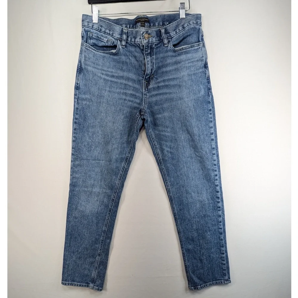 Banana Republic Mens Slim Fit Medium Wash Blue Denim Jeans 33x30